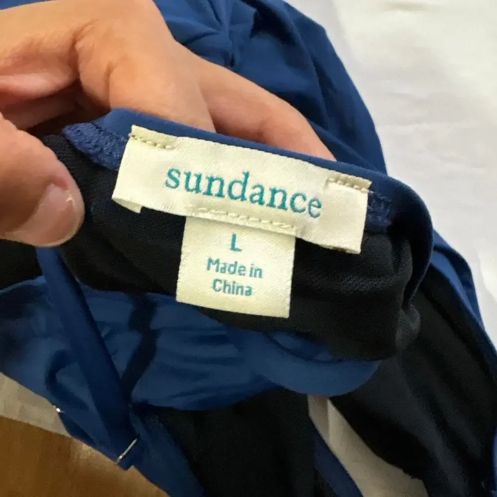 Sundance Womens Large Blue One Piece Bathing Suit Swimwear Swim Beach Vacation